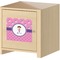 Pink Pirate Square Wall Decal on Wooden Cabinet