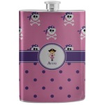 Pink Pirate Stainless Steel Flask (Personalized)
