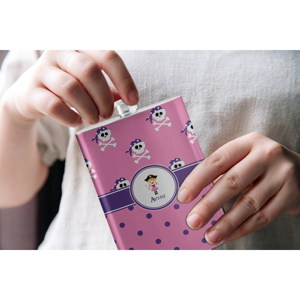Pink Pirate Stainless Steel Flask - LIFESTYLE 1