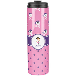 Pink Pirate Stainless Steel Skinny Tumbler - 20 oz (Personalized)
