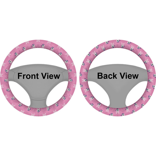 Pink Pirate Steering Wheel Cover- Front and Back