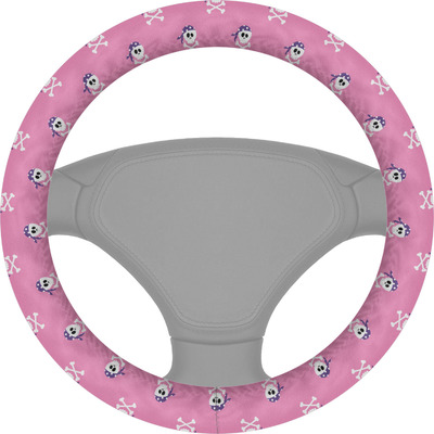 Pink Pirate Steering Wheel Cover (Personalized)