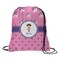 Pink Pirate Drawstring Backpack