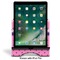 Pink Pirate Stylized Tablet Stand - Front with ipad