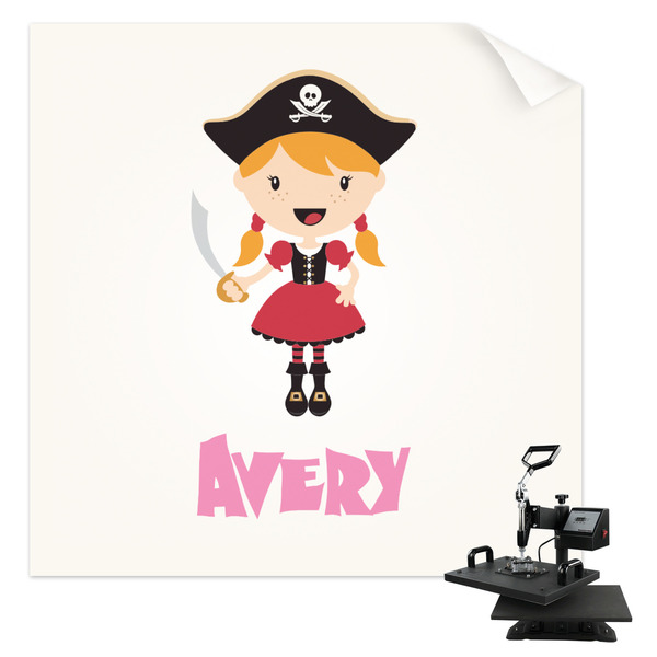 Custom Pink Pirate Sublimation Transfer - Youth / Women (Personalized)