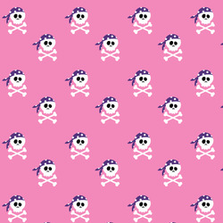 Pink Pirate Fabric by the Yard - Spun Polyester Poplin