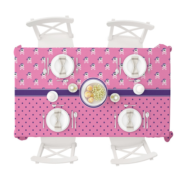 Pink Pirate Tablecloths (58"x102") - TOP VIEW