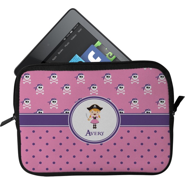 Custom Pink Pirate Tablet Case / Sleeve - Small (Personalized)