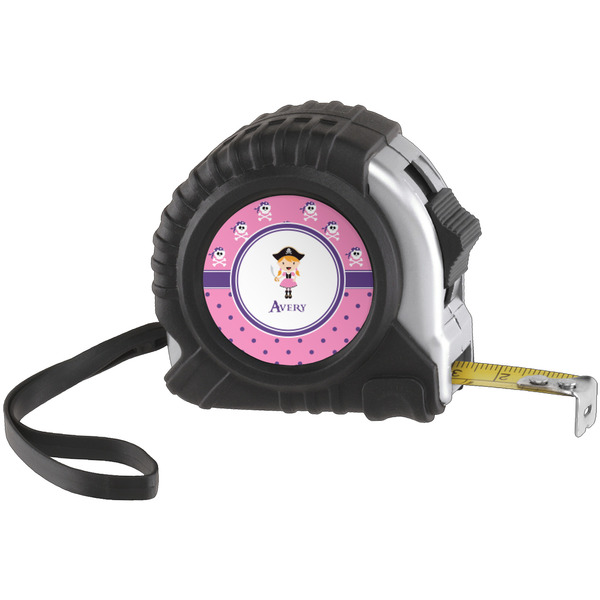 Custom Pink Pirate Tape Measure (25 ft) (Personalized)