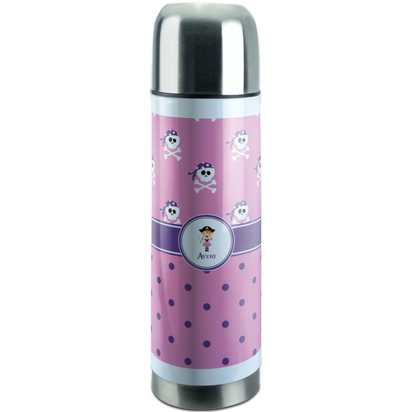 Custom Pink Pirate Stainless Steel Thermos (Personalized)