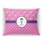Pink Pirate Rectangular Throw Pillow Case (Personalized)