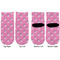 Pink Pirate Toddler Ankle Socks - Double Pair - Front and Back - Apvl