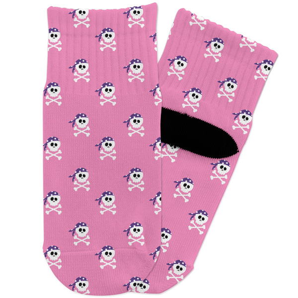 Custom Pink Pirate Toddler Ankle Socks