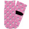Pink Pirate Toddler Ankle Socks - Single Pair - Front and Back
