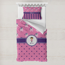 Pink Pirate Toddler Bedding w/ Name or Text