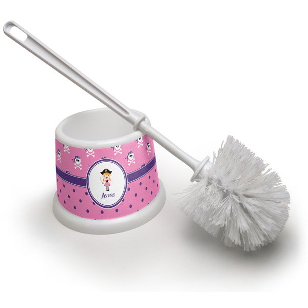 Custom Pink Pirate Toilet Brush (Personalized)