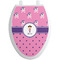 Pink Pirate Toilet Seat Decal - Elongated (Personalized)