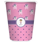 Pink Pirate Waste Basket (Personalized)