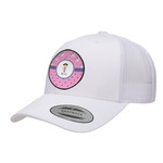 Pink Pirate Trucker Hat - White (Personalized)