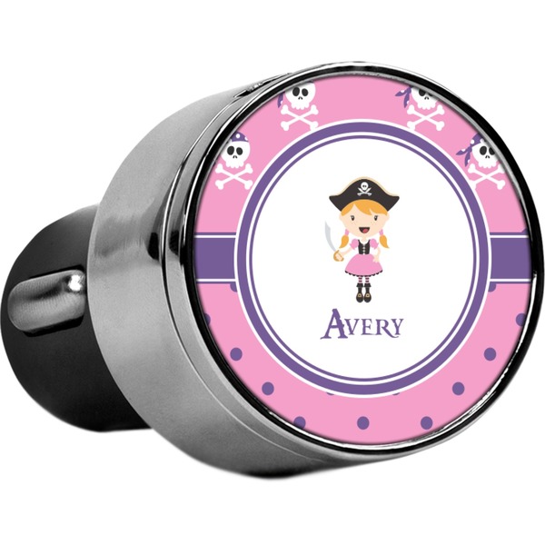 Custom Pink Pirate USB Car Charger (Personalized)