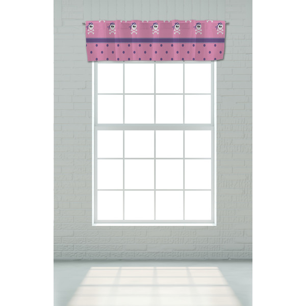Pink Pirate Valance - On window