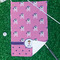 Pink Pirate Waffle Weave Golf Towel - In Context
