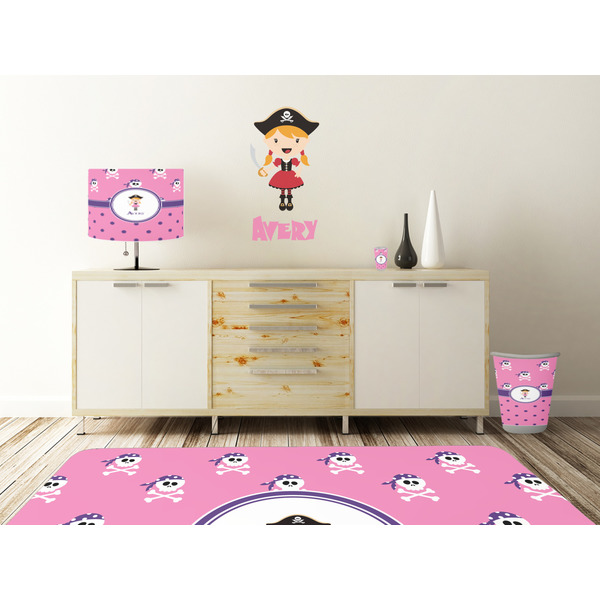 Pink Pirate Wall Graphic Decal Wooden Desk
