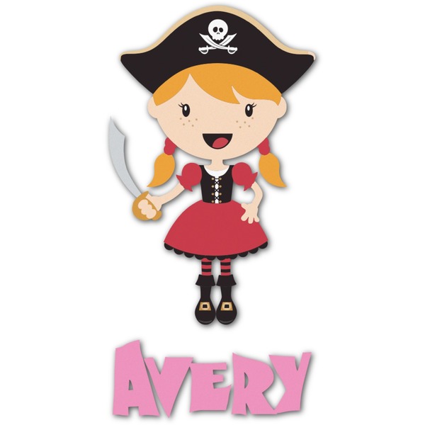 Custom Pink Pirate Graphic Decal - XLarge (Personalized)