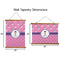 Pink Pirate Wall Hanging Tapestries - Parent/Sizing