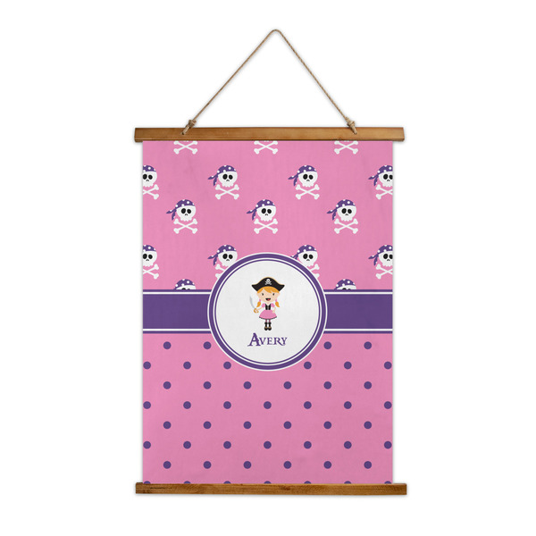 Custom Pink Pirate Wall Hanging Tapestry - Tall (Personalized)