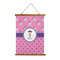 Pink Pirate Wall Hanging Tapestry - Tall (Personalized)