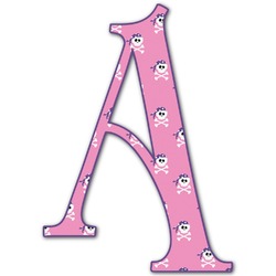 Pink Pirate Letter Decal - Custom Sizes (Personalized)