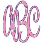 Pink Pirate Monogram Decal - Small (Personalized)