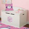 Pink Pirate Wall Monogram on Toy Chest