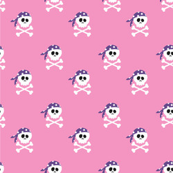 Pink Pirate Wallpaper & Surface Covering (Water Activated 24"x 24" Sample)