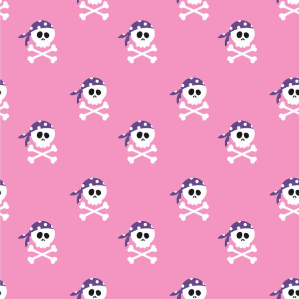 Custom Pink Pirate Wallpaper & Surface Covering (Peel & Stick 24"x 24" Sample)