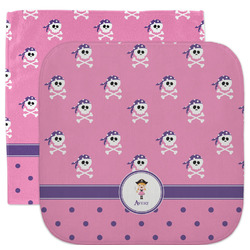Pink Pirate Facecloth / Wash Cloth (Personalized)