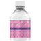 Pink Pirate Water Bottle Label - Back View