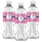 Pink Pirate Water Bottle Labels - Front View