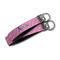 Pink Pirate Webbing Keychain FOBs - Size Comparison