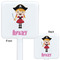 Pink Pirate White Plastic Stir Stick - Double Sided - Approval