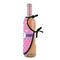 Pink Pirate Wine Bottle Apron - DETAIL WITH CLIP ON NECK