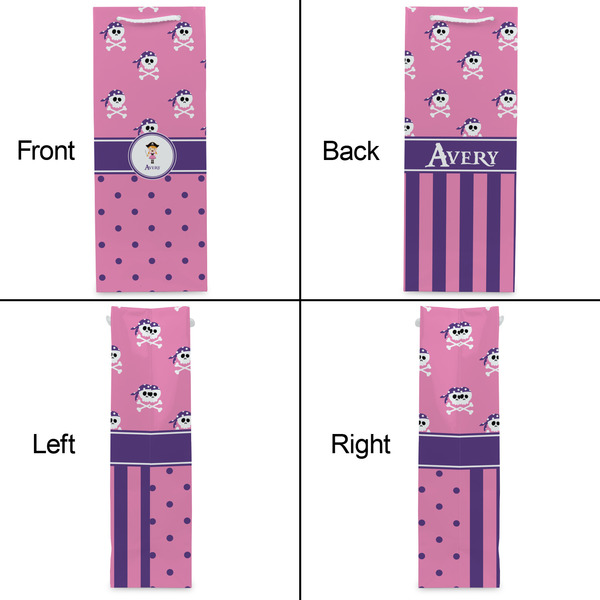 Pink Pirate Wine Gift Bag - Gloss - Approval