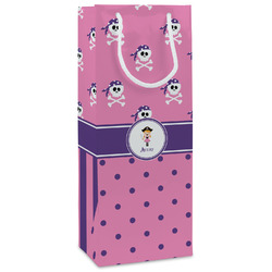 Pink Pirate Wine Gift Bags - Gloss (Personalized)