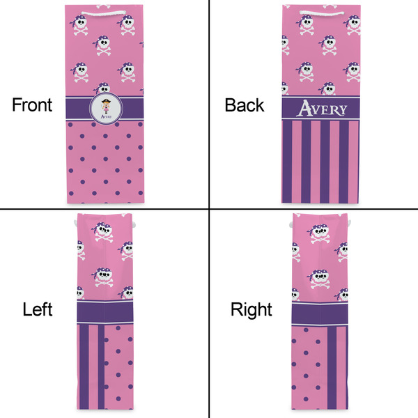 Pink Pirate Wine Gift Bag - Matte - Approval