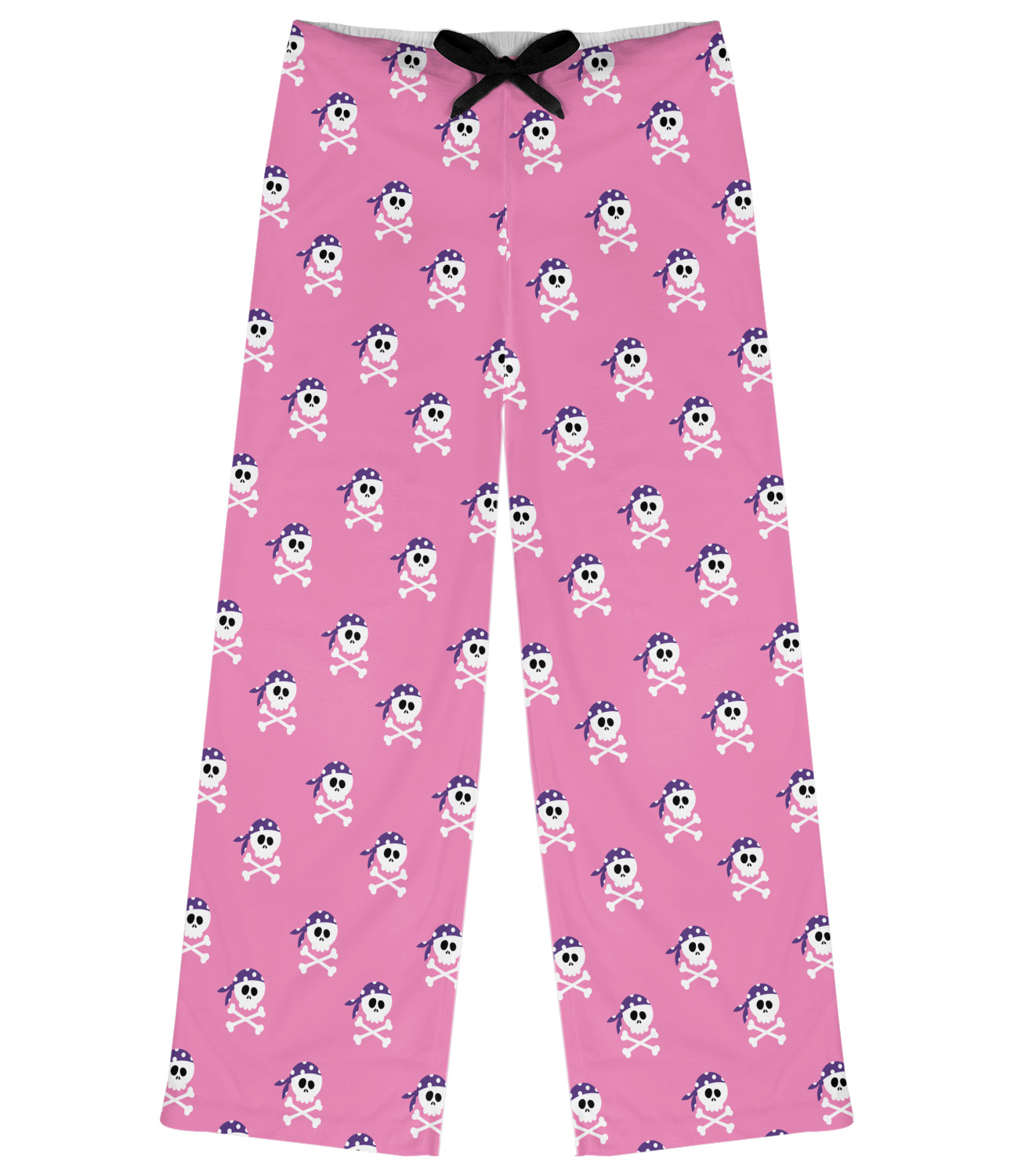 Custom Pink Pirate Womens Pajama Pants (Personalized) | YouCustomizeIt