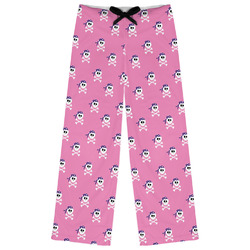 Pink Pirate Womens Pajama Pants - L