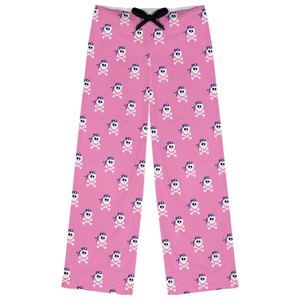 Custom Pink Pirate Womens Pajama Pants - M