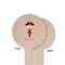 Pink Pirate Wooden 6" Food Pick - Round - Single Sided - Front & Back