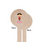 Pink Pirate Wooden 7.5" Stir Stick - Round - Single Sided - Front & Back
